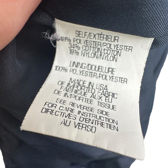 Theory Embroidered Navy Blue Cap Sleeve Dress Size 10 Textured Formal Dressy - Picture 10 of 11